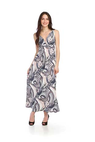 PD-14549 - ABSTRACT PRINT STRETCH GRECIAN MAXI DRESS - Colors: AS SHOWN - Available Sizes:XS-XXL - Catalog Page:6 